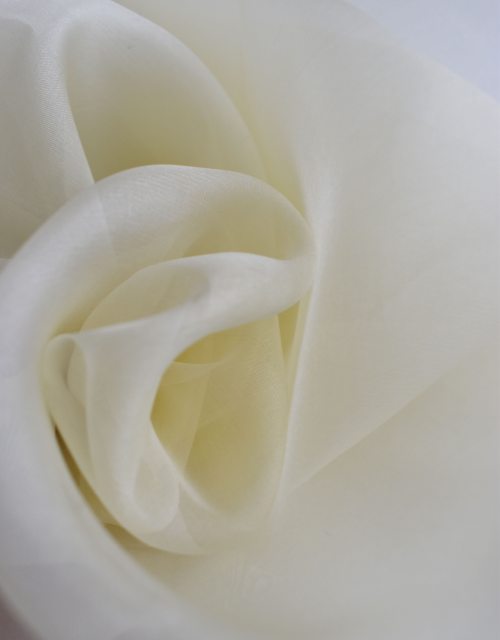 Pale Yellow silk organza fabric