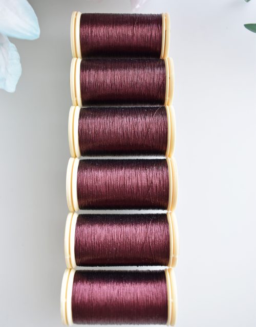 Sajou Metallic Thread Burgundy color 255