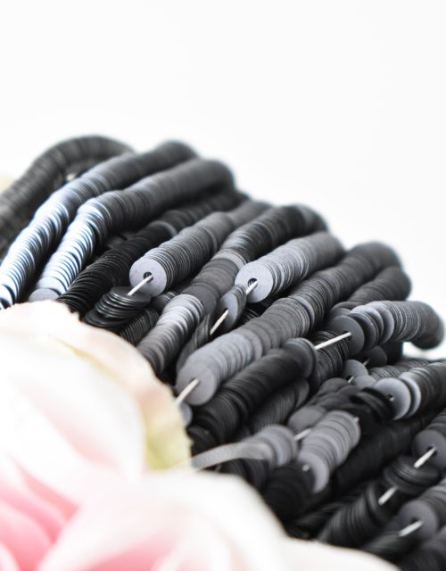 Satinati Mat Hematite color Flat sequins