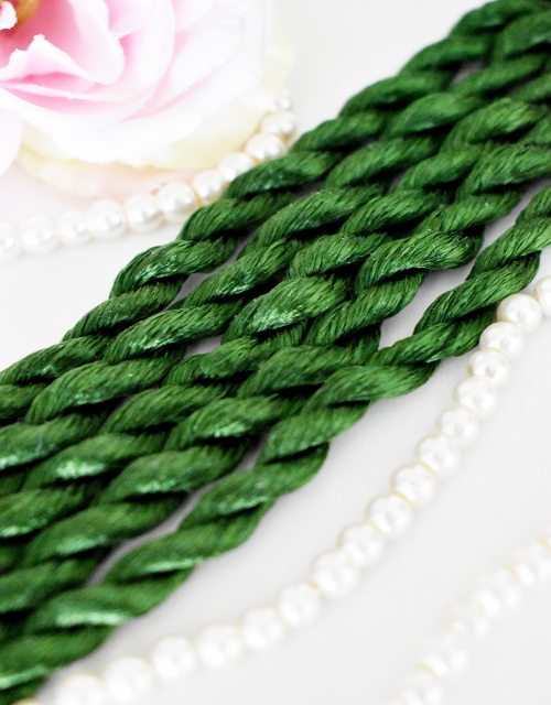 Eden green color Non-Twisted Flat Silk Embroidery Thread