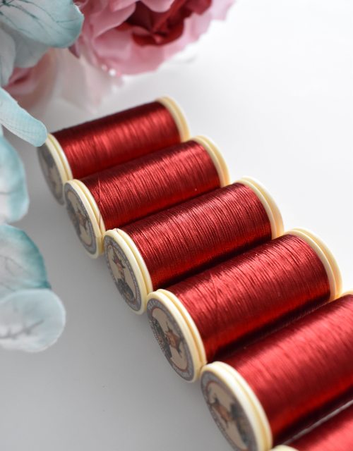 Sajou Metallic Thread Red color 210