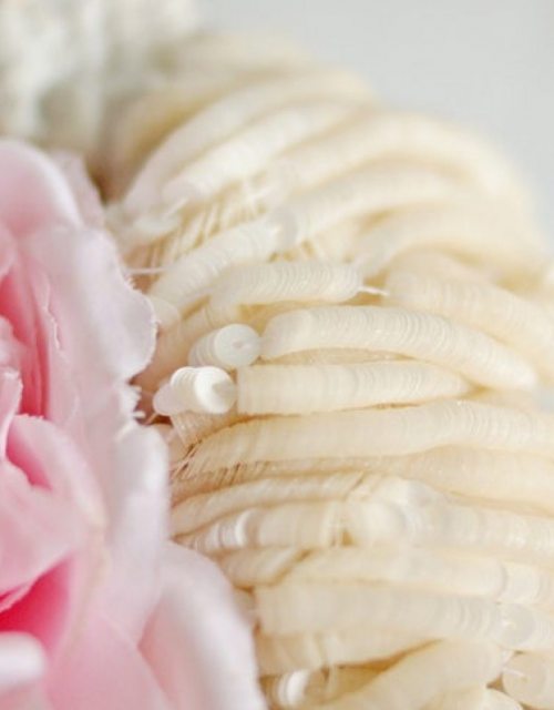 Perliane White color sequins Flat sequins