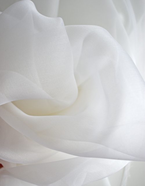 White silk organza fabric