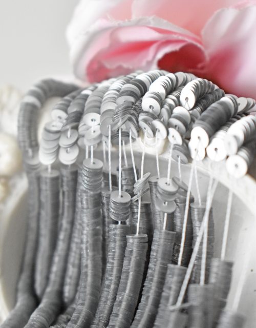 Metallic Mat Silver color Sequins Flat 4mm