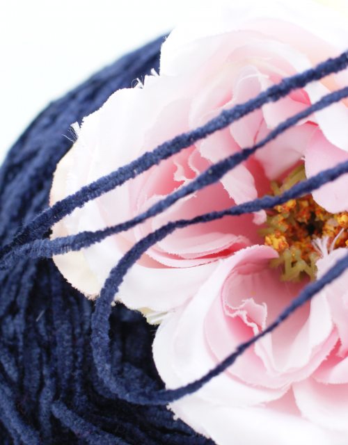 Dark Blue color Chenille Thread
