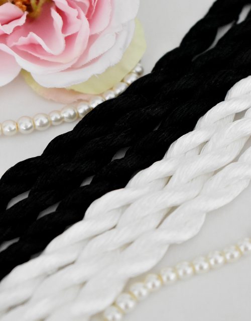 Black color Non-Twisted Flat Silk Embroidery Thread