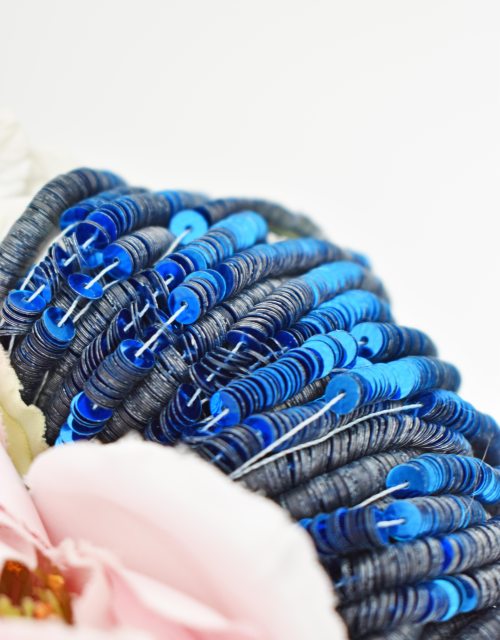 Metallic Royal Blue color Flat 4mm
