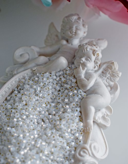 Toho round beads Milky White color TR-11-2100